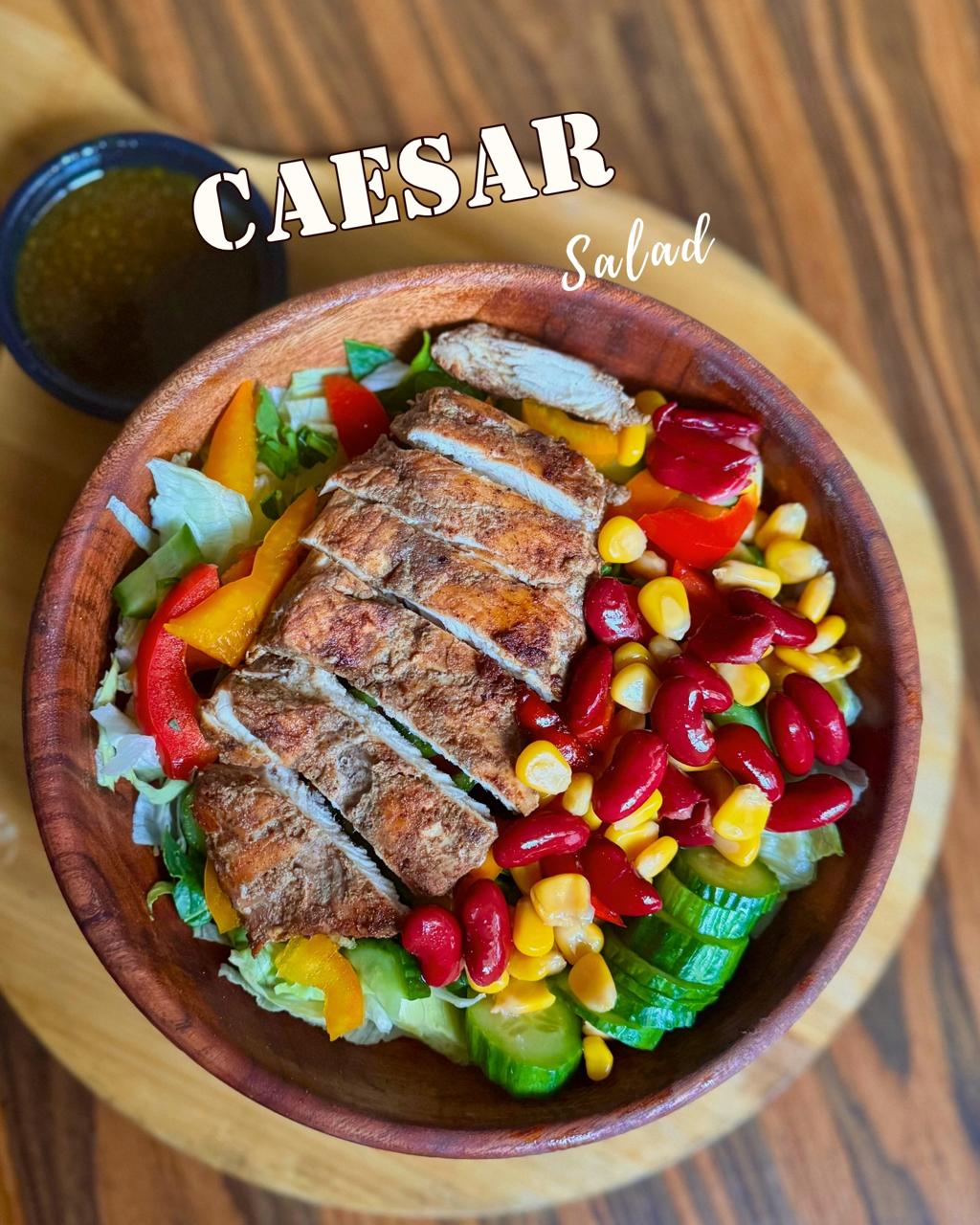 سيزار سلاد صحي بروتين — Healthy Caesar Salad TuComida New Damietta